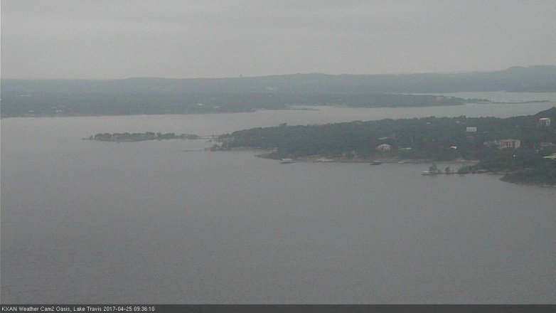 Lake Travis webcam, April 25, 2017 9:10 AM CT