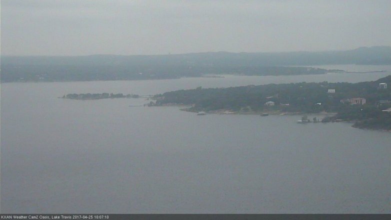 Lake Travis webcam, April 25, 2017 9:20 AM CT