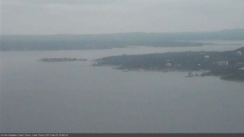 Lake Travis webcam, April 25, 2017 9:35 AM CT