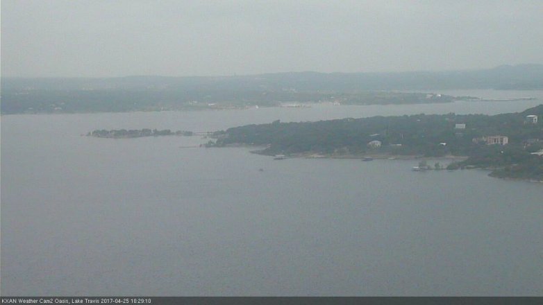 Lake Travis webcam, April 25, 2017 9:45 AM CT