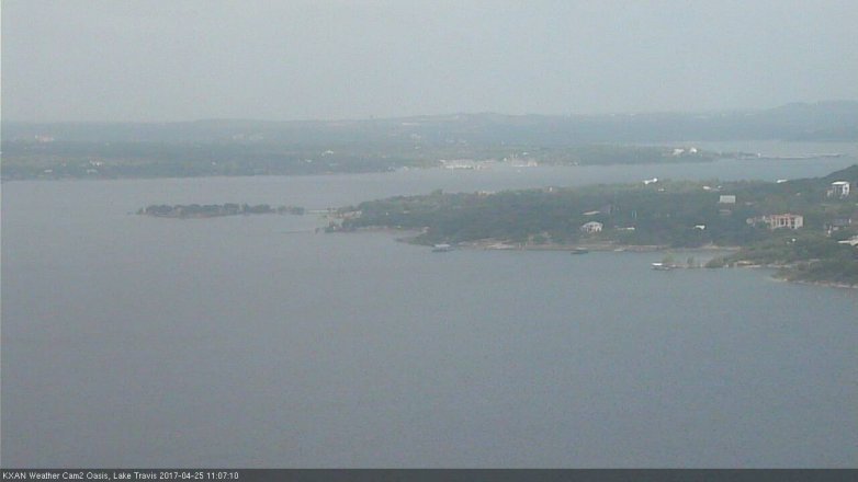 Lake Travis webcam, April 25, 2017 10:25 AM CT