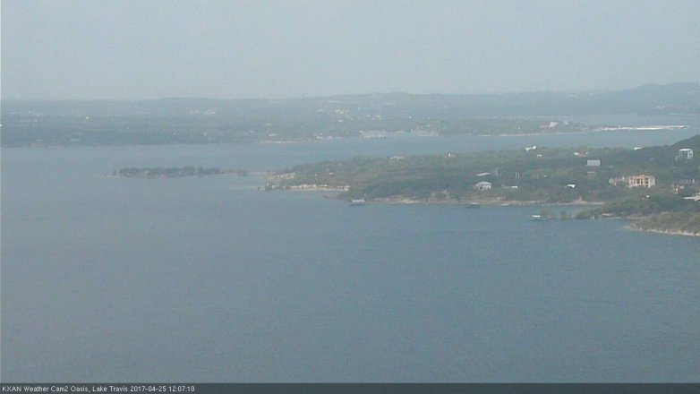 Lake Travis webcam, April 25, 2017 11:30 AM CT