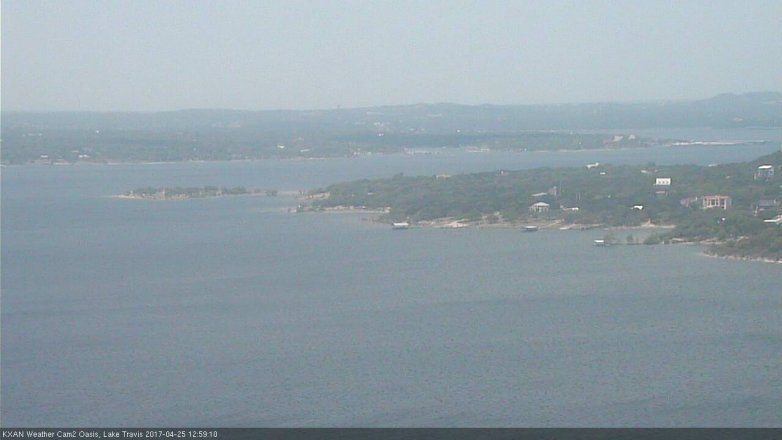 Lake Travis webcam, April 25, 2017 12:20 PM CT