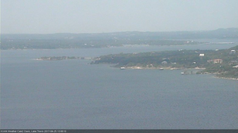 Lake Travis webcam, April 25, 2017 12:30 PM CT