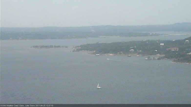 Lake Travis webcam, April 25, 2017 1:10 PM CT