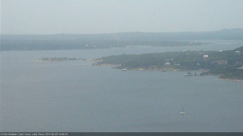 Lake Travis webcam, April 25, 2017 1:25 PM CT