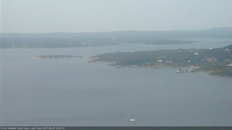 Lake Travis webcam, April 25, 2017 1:40 PM CT