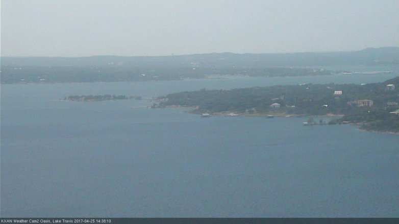 Lake Travis webcam, April 25, 2017 1:50 PM CT