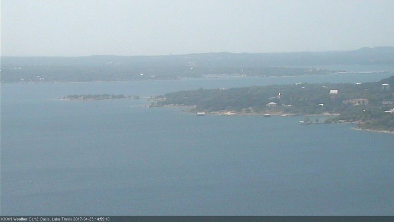 Lake Travis webcam, April 25, 2017 2:10 PM CT