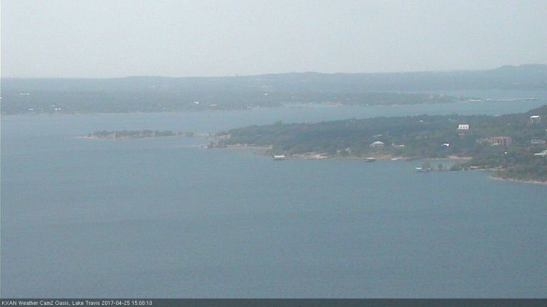 Lake Travis webcam, April 25, 2017 2:25 PM CT