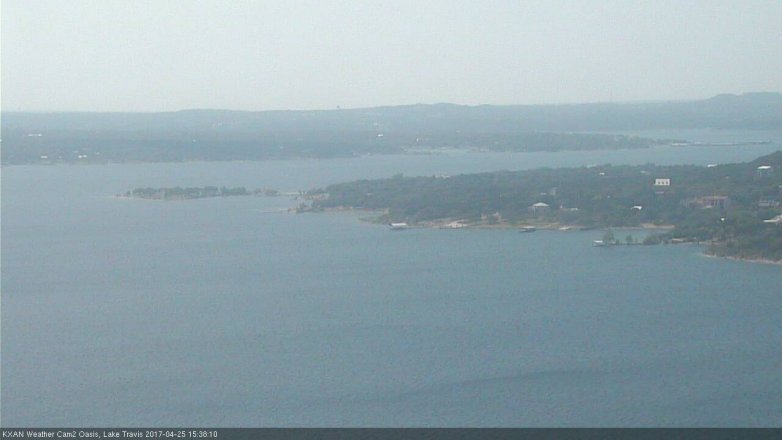 Lake Travis webcam, April 25, 2017 2:55 PM CT