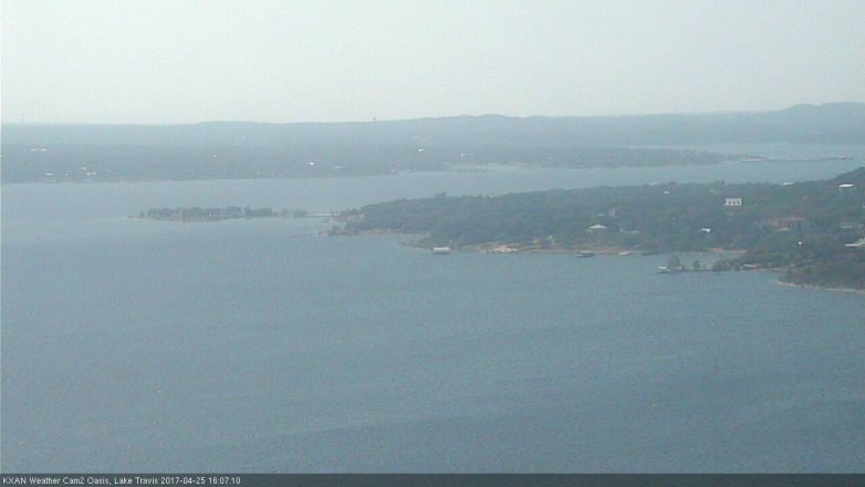 Lake Travis webcam, April 25, 2017 3:15 PM CT