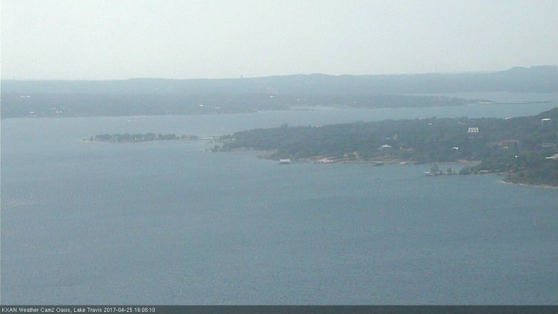Lake Travis webcam, April 25, 2017 3:25 PM CT