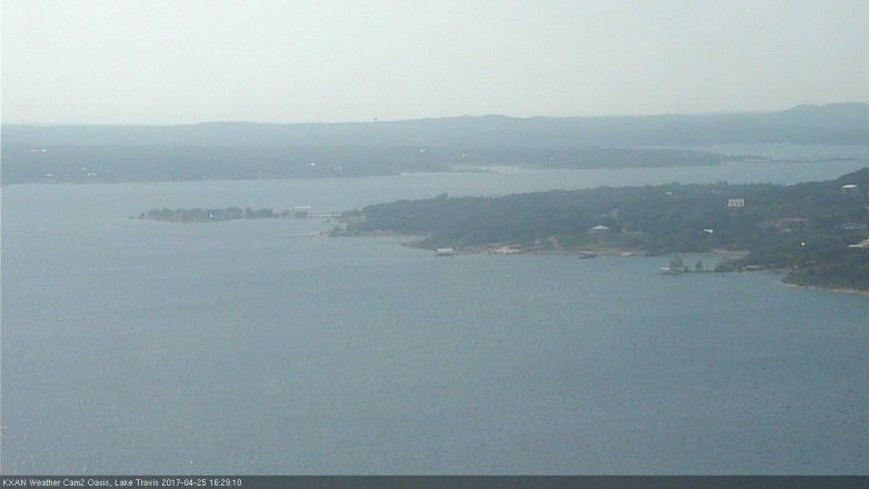 Lake Travis webcam, April 25, 2017 3:35 PM CT