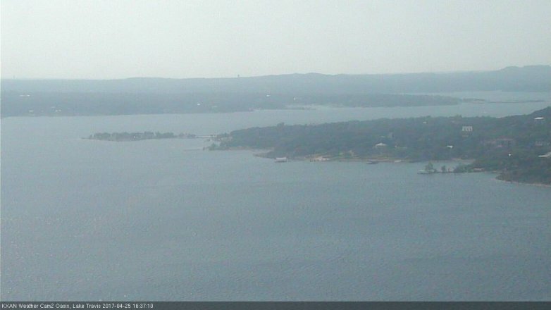 Lake Travis webcam, April 25, 2017 4:00 PM CT