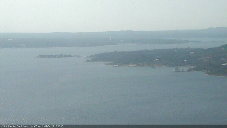 Lake Travis webcam, April 25, 2017 4:10 PM CT