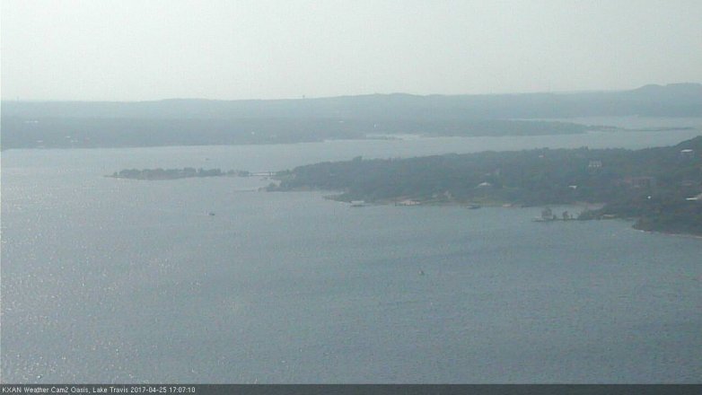 Lake Travis webcam, April 25, 2017 4:15 PM CT