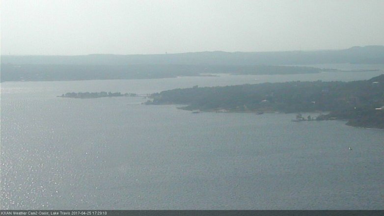 Lake Travis webcam, April 25, 2017 4:45 PM CT