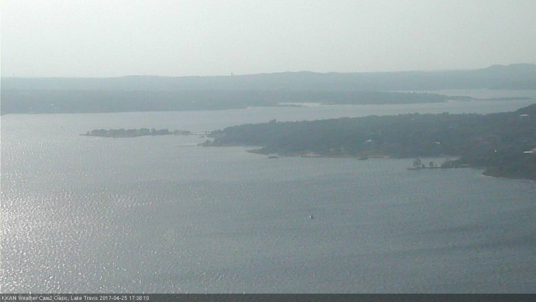 Lake Travis webcam, April 25, 2017 4:55 PM CT