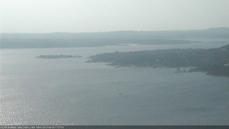 Lake Travis webcam, April 25, 2017 5:05 PM CT