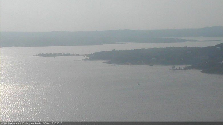 Lake Travis webcam, April 25, 2017 5:15 PM CT