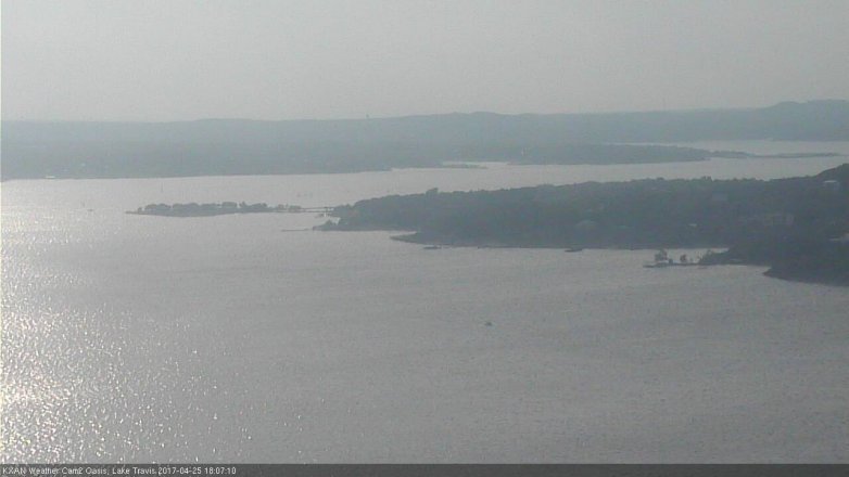 Lake Travis webcam, April 25, 2017 5:40 PM CT