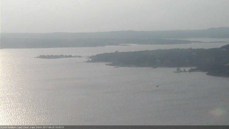 Lake Travis webcam, April 25, 2017 5:50 PM CT