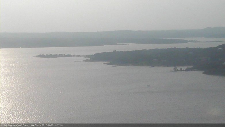 Lake Travis webcam, April 25, 2017 6:00 PM CT