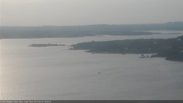 Lake Travis webcam, April 25, 2017 6:15 PM CT