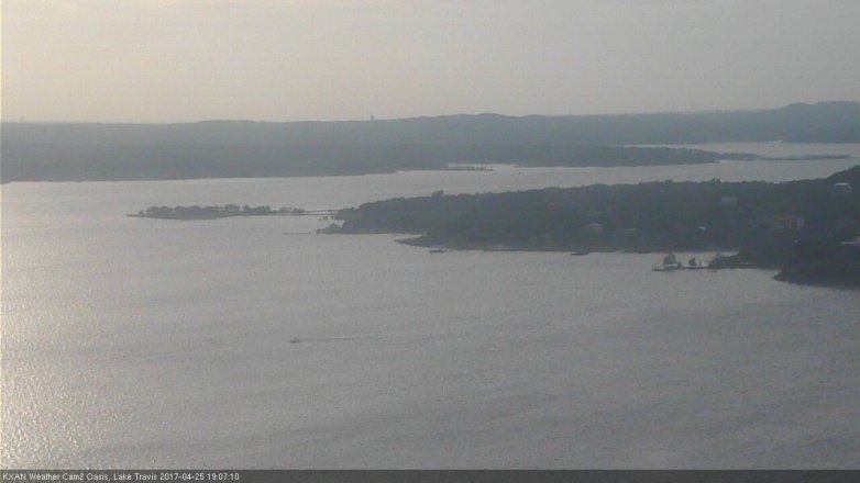Lake Travis webcam, April 25, 2017 6:20 PM CT