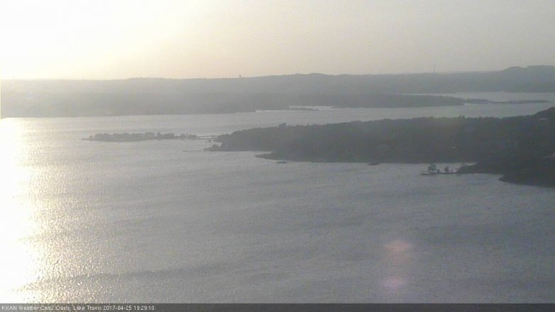 Lake Travis webcam, April 25, 2017 6:35 PM CT