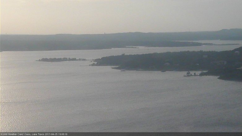 Lake Travis webcam, April 25, 2017 6:40 PM CT