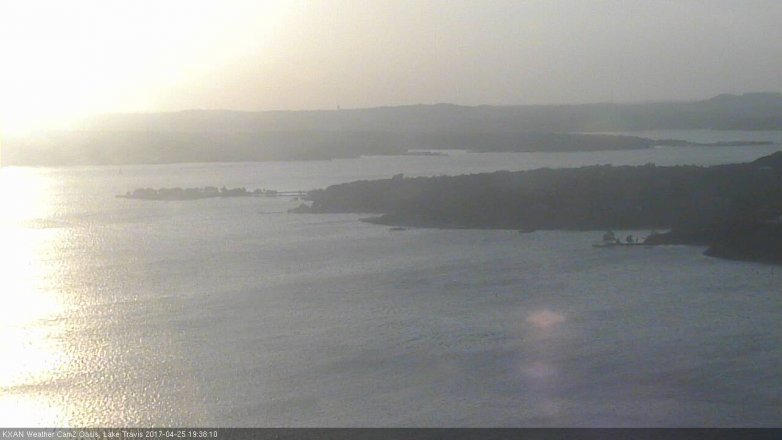 Lake Travis webcam, April 25, 2017 6:55 PM CT