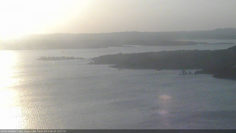 Lake Travis webcam, April 25, 2017 7:00 PM CT