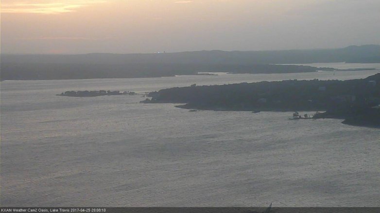 Lake Travis webcam, April 25, 2017 7:15 PM CT