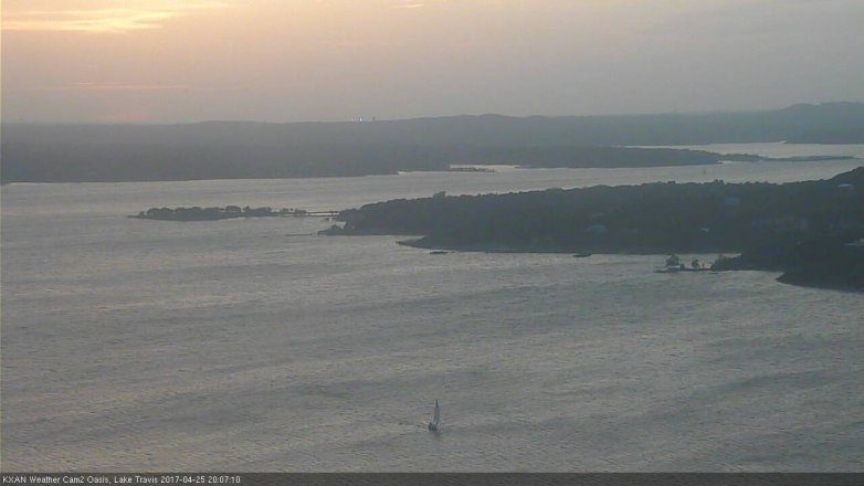 Lake Travis webcam, April 25, 2017 7:35 PM CT