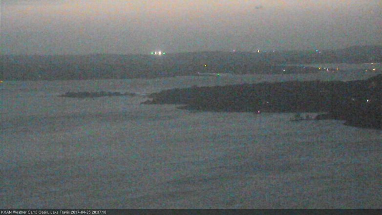 Lake Travis webcam, April 25, 2017 7:45 PM CT