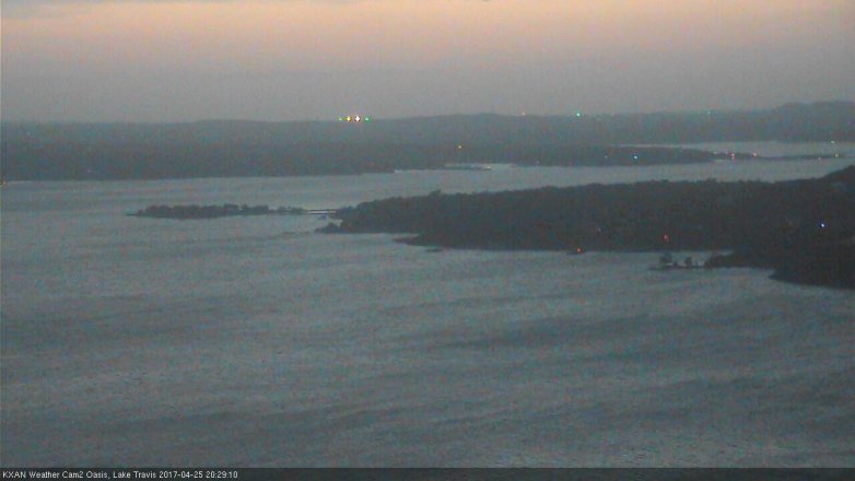 Lake Travis webcam, April 25, 2017 7:50 PM CT