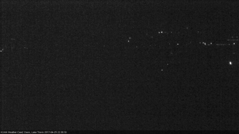 Lake Travis webcam, April 25, 2017 9:55 PM CT