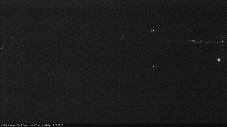 Lake Travis webcam, April 25, 2017 10:00 PM CT