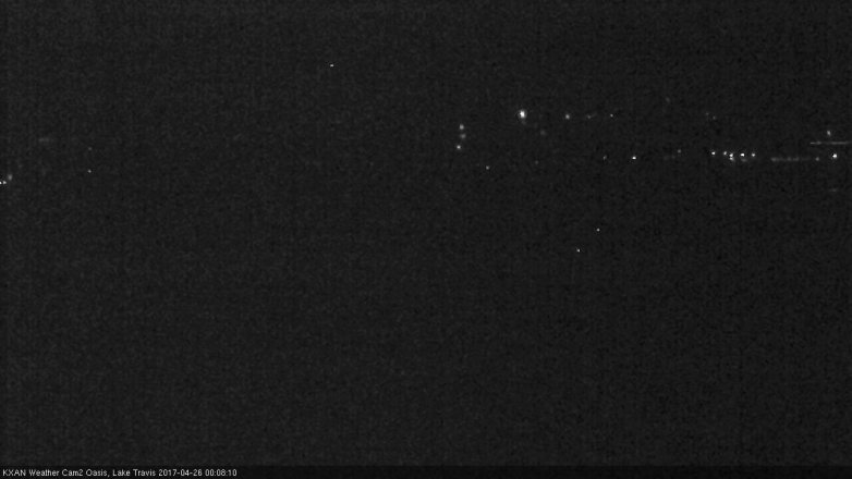 Lake Travis webcam, April 25, 2017 11:15 PM CT