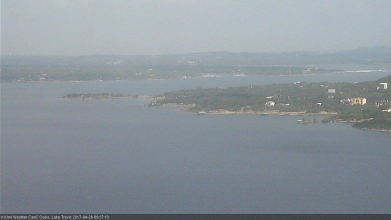Lake Travis webcam, April 26, 2017 9:00 AM CT