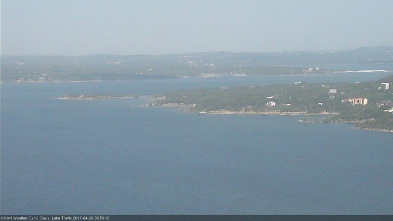 Lake Travis webcam, April 26, 2017 9:15 AM CT
