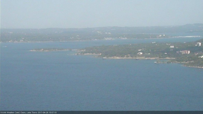 Lake Travis webcam, April 26, 2017 9:40 AM CT