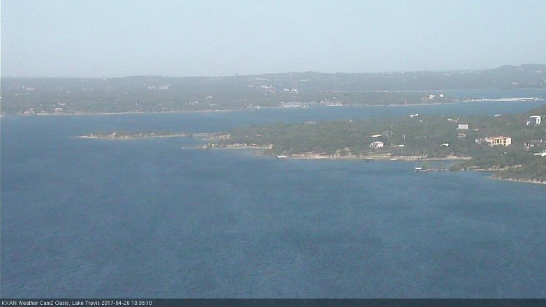 Lake Travis webcam, April 26, 2017 9:55 AM CT