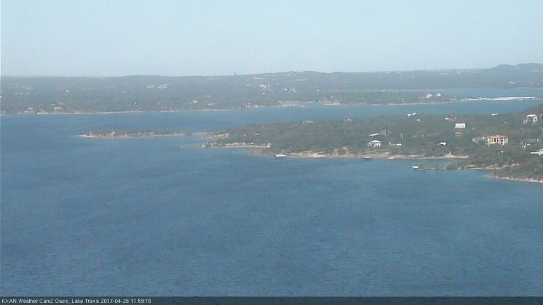 Lake Travis webcam, April 26, 2017 11:25 AM CT