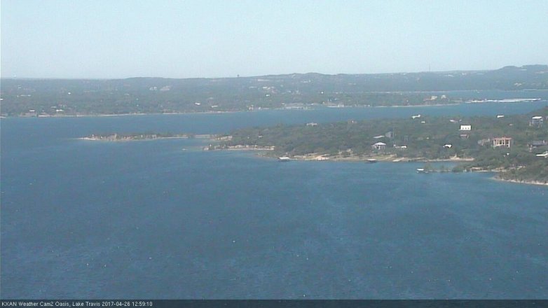 Lake Travis webcam, April 26, 2017 12:20 PM CT