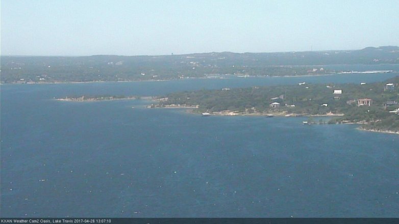 Lake Travis webcam, April 26, 2017 12:30 PM CT