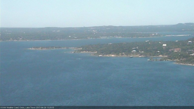 Lake Travis webcam, April 26, 2017 1:00 PM CT