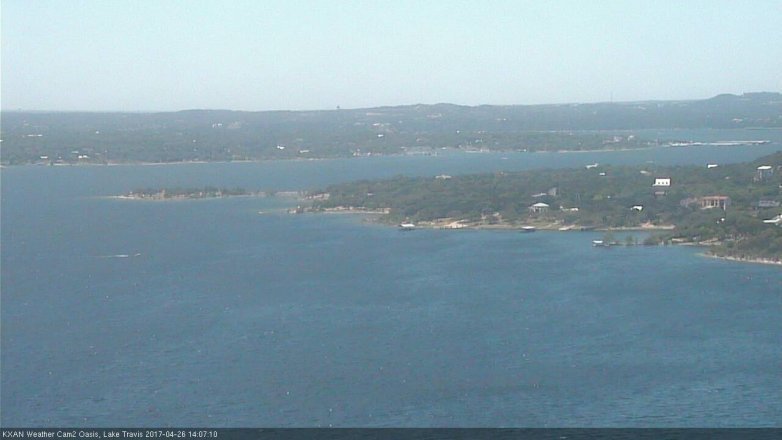 Lake Travis webcam, April 26, 2017 1:25 PM CT